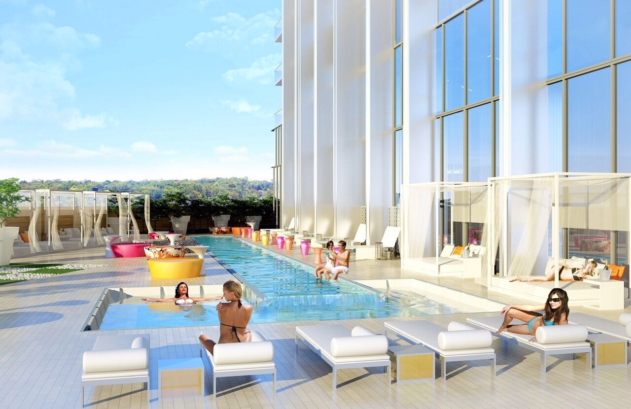 Outdoor pool, a heated pool