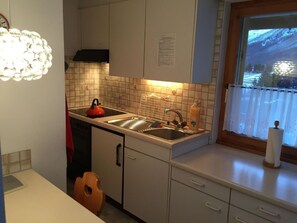 Fridge, oven, dishwasher, cookware/dishes/utensils - Chesa Chastelets by Interhome (Sils Maria)
