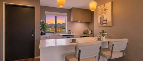 Microwave, oven, stovetop, dishwasher