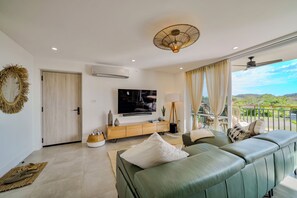 Smart TV, books, stereo