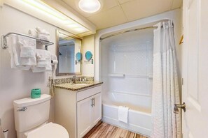 Bathroom - Oceanfront 1BR Condo | Balcony, Pool & Views (Myrtle Beach)