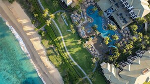 An aerial view of a resort with a beach, a large pool area, and multiple buildings. - WESTIN NANEA OCEAN VILLAS 2 BDRM Resort View Maui, Lahaina
May 29 – June 1, 2026 (Lahaina)