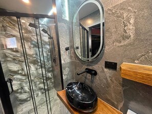 Shower, hair dryer