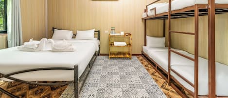 Classic Quadruple Room, Garden View | WiFi (free), bed sheets
