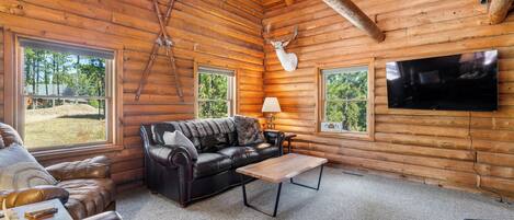 Smart TV, fireplace