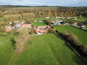 Aerial view - Gite in a farmhouse with terrace and jacuzzi (Thiembronne)
