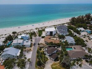 Exterior - Beautiful coastal home steps from beach with stunning Gulf views. (Holmes Beach)
