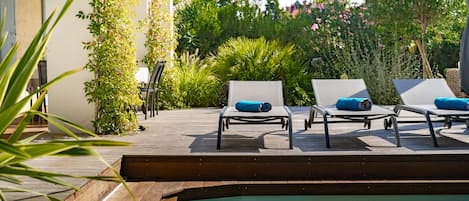 A heated pool