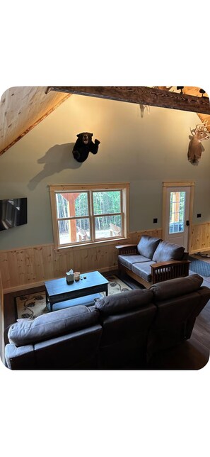 Living area - Cozy & Private 2-bedroom cabin in  Greenville,Me (Greenville)