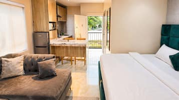 Grand-studiolejlighed | Dundyner, individuelt design, individuel indretning