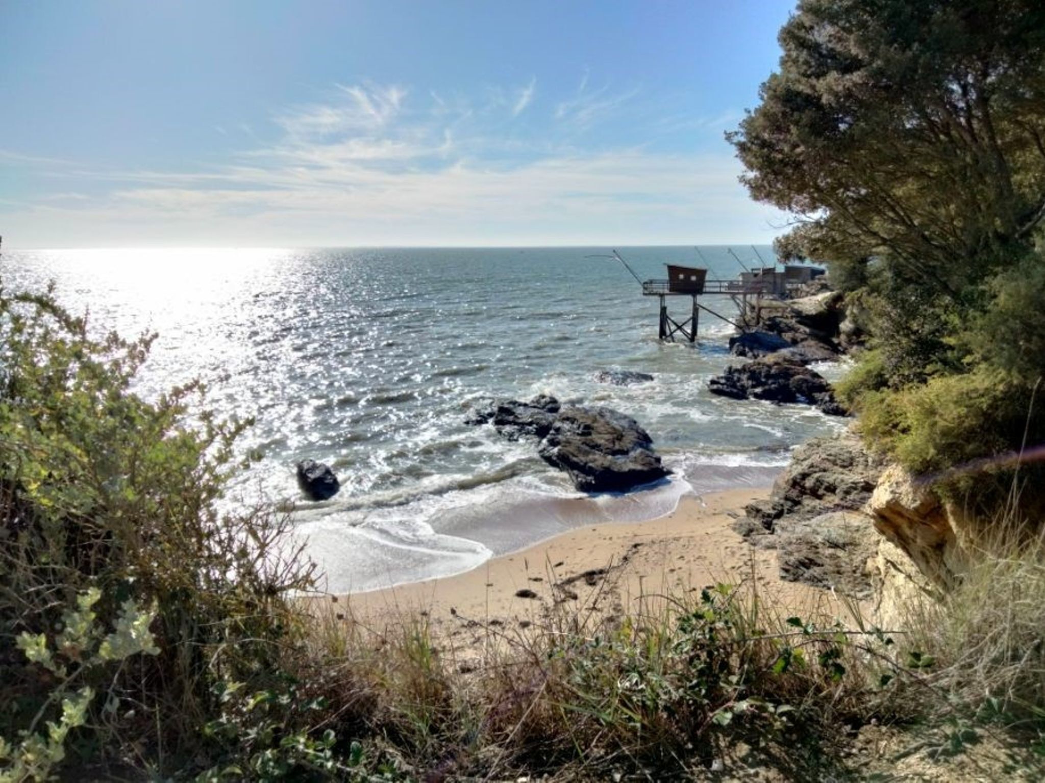 Vlak bij het strand