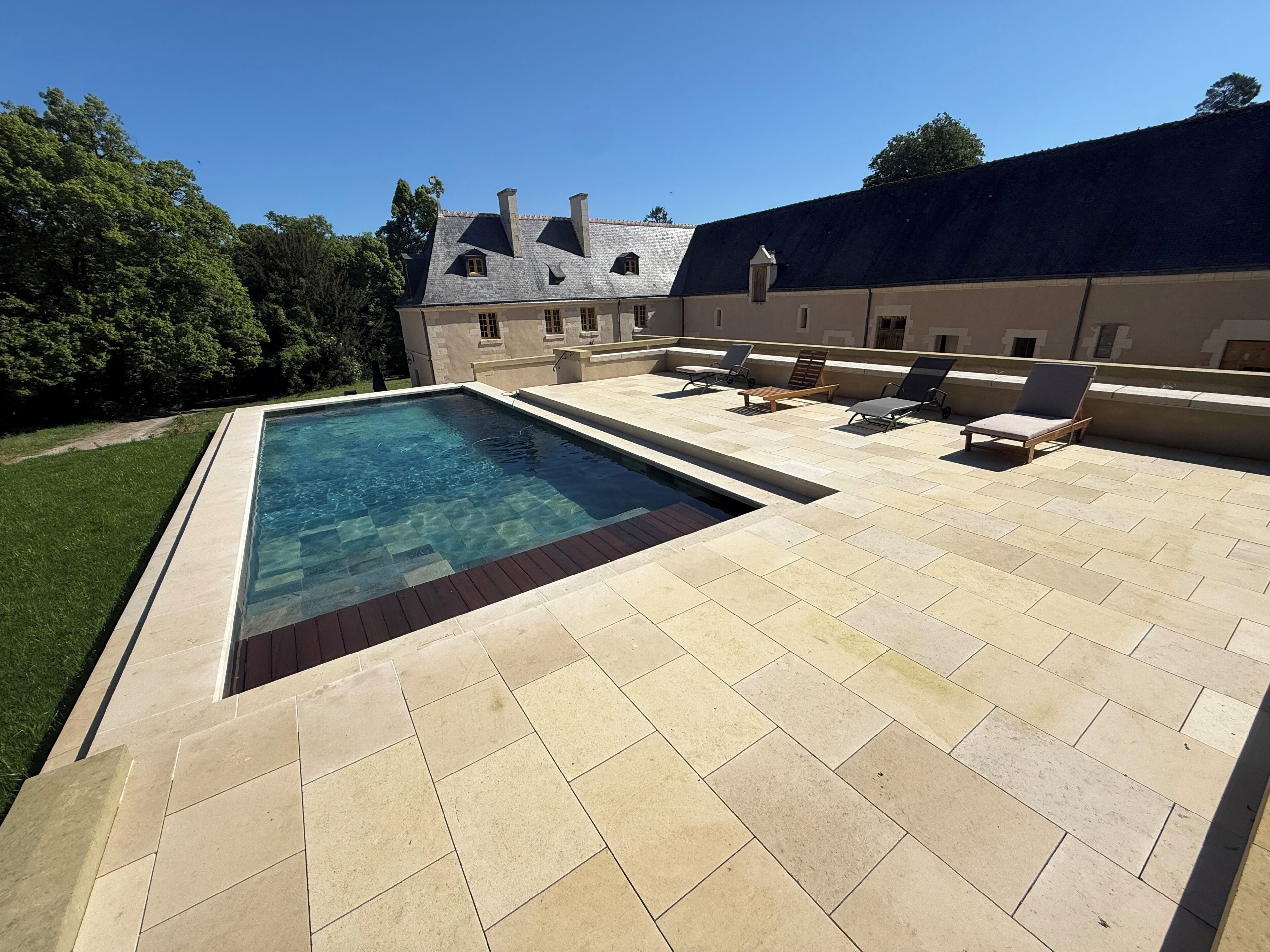 Piscine extérieure, piscine chauffée