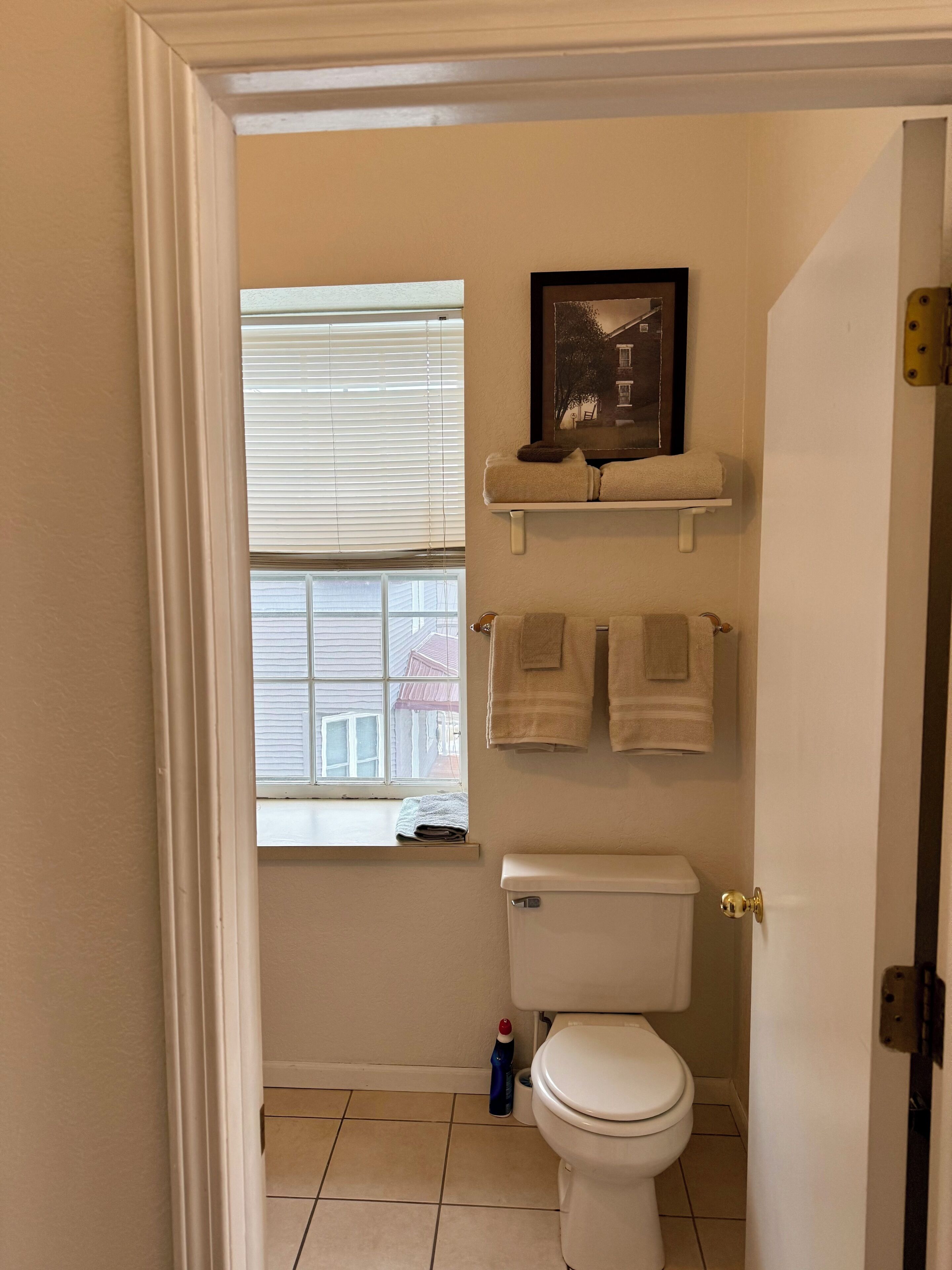 Towels, soap, toilet paper
