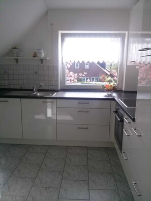 Fridge, oven, stovetop, dishwasher - Vacation apartment "Langeoog" (Hage)
