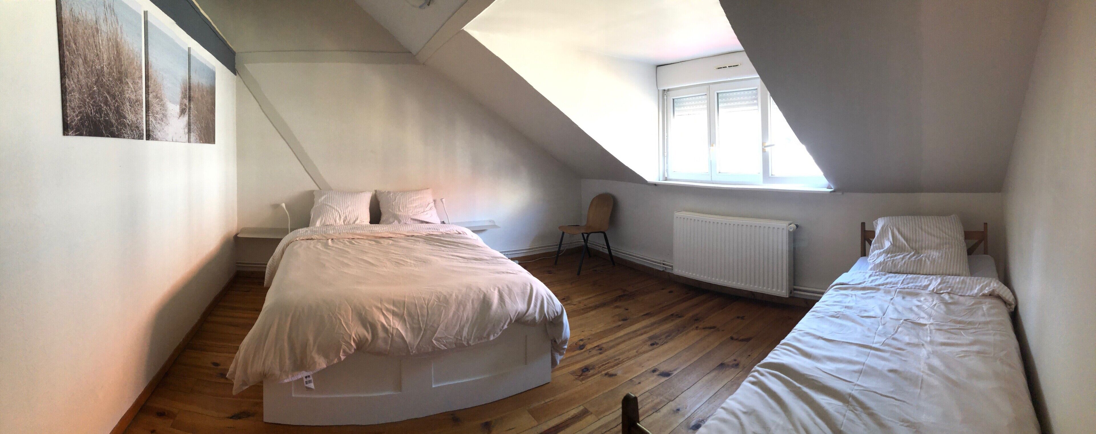 2 chambres, lit parapluie, Wi-Fi gratuit, draps fournis