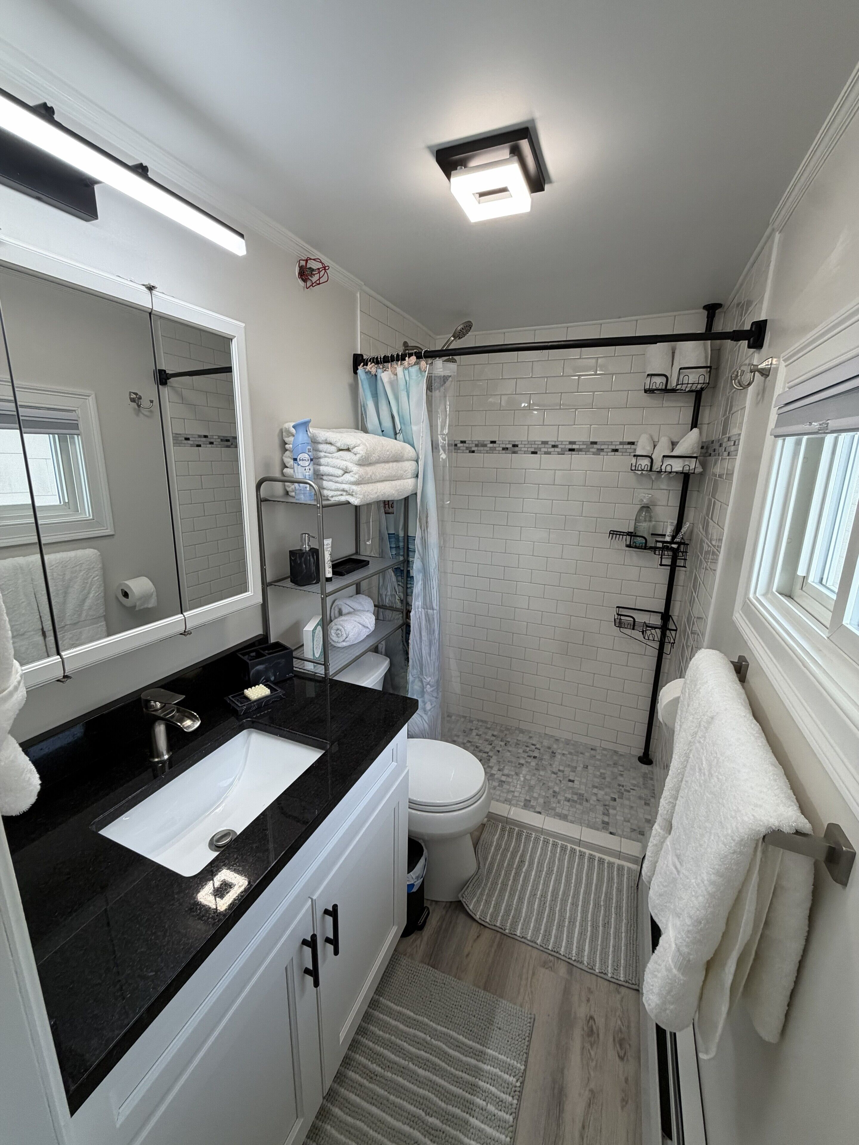 Shower, towels