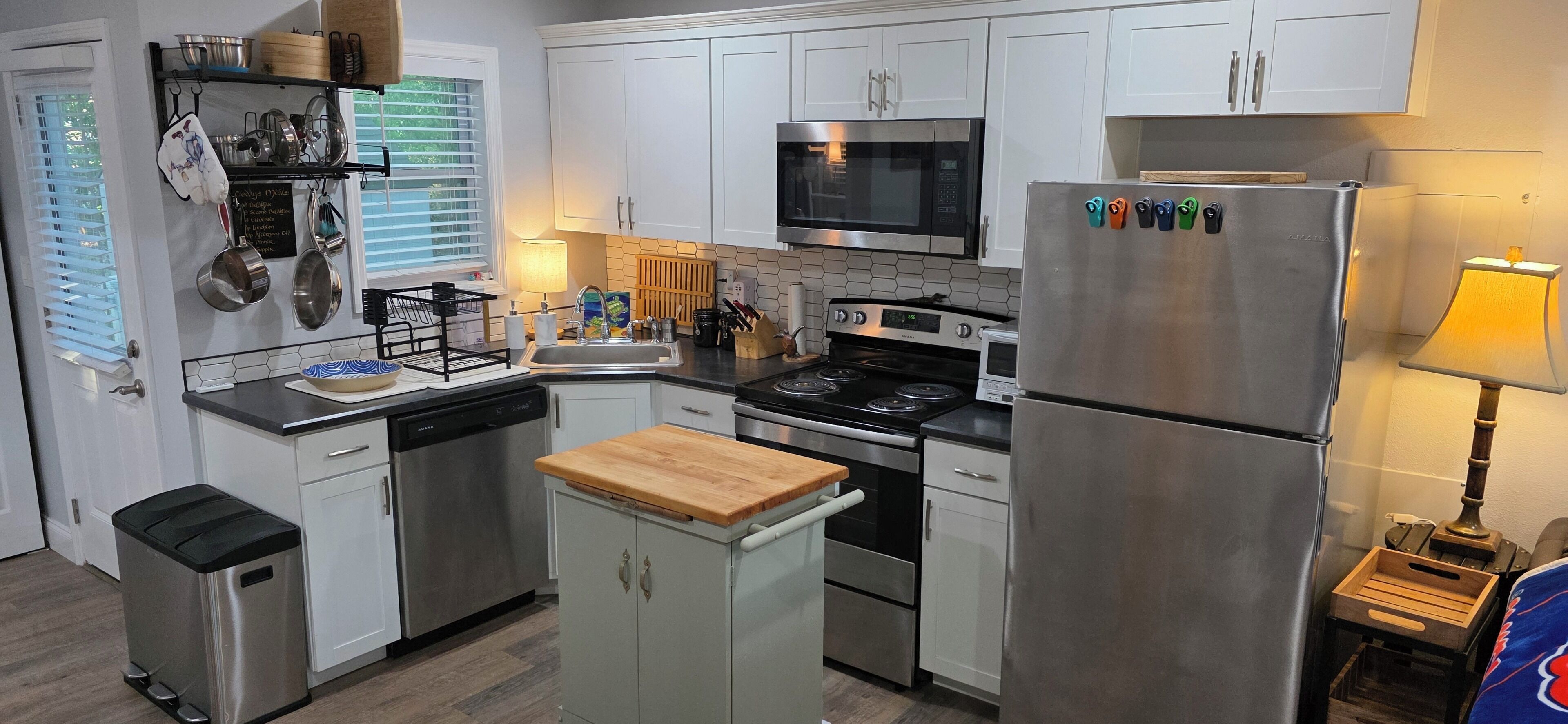 Microwave, oven, stovetop, dishwasher