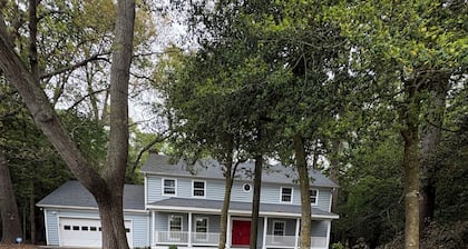 4-bedroom farmhouse tucked in the woods close to walking trails