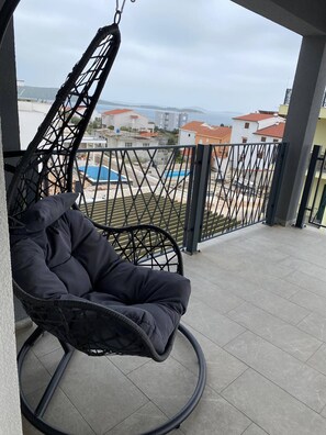 Apartment, 3 Bedrooms, Smoking, Balcony | Balcony - Luxurious Sevid na Moru Retreat With Private Pool Access (Marina)
