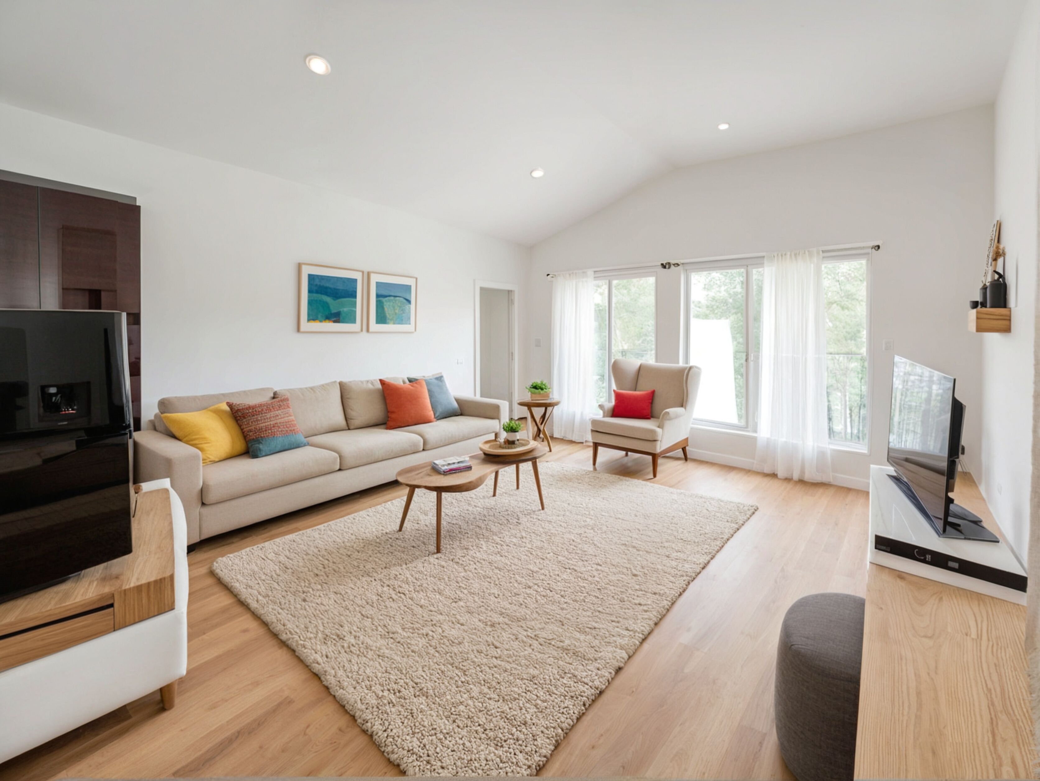 Loftsleilighet – premium | Oppholdsområde | En 55-tommers smart-TV med digitale kanaler