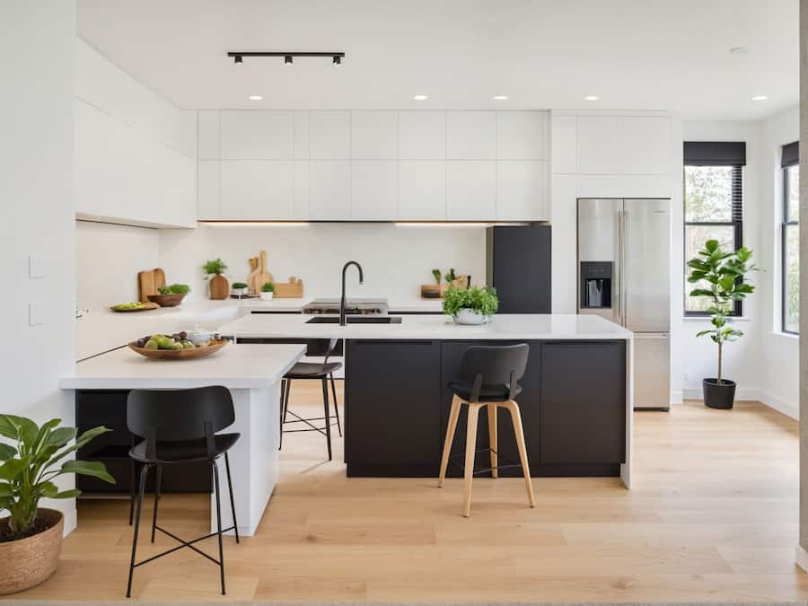 Premium Penthouse | Private kitchen | Fridge, microwave, oven, stovetop