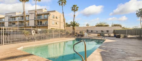 Outdoor pool, a heated pool