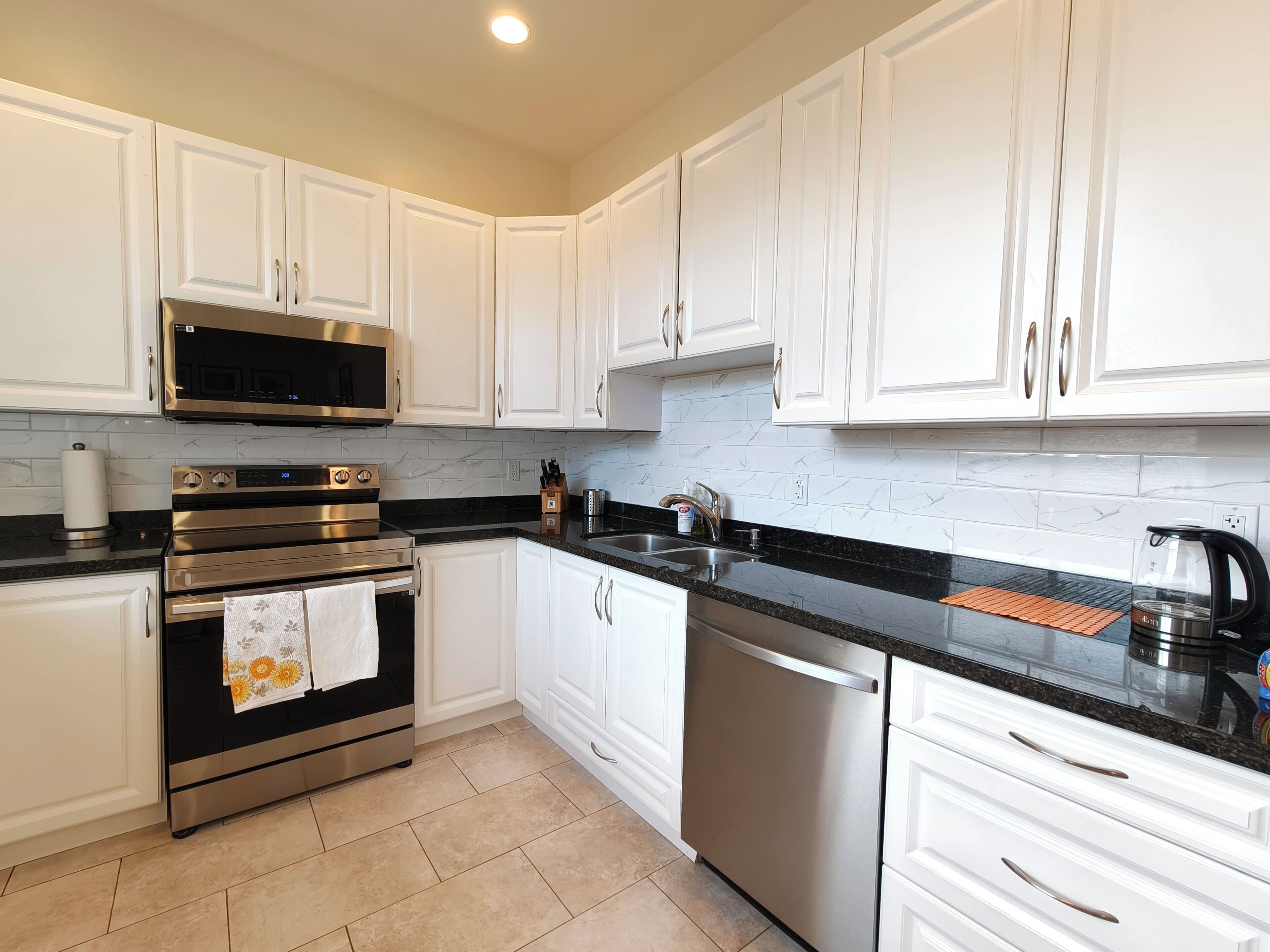 Microwave, oven, stovetop, dishwasher