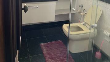 Shower, toilet paper