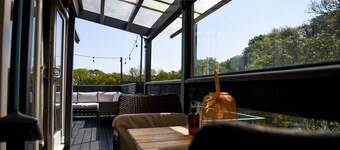 Shepherds hut & wood burning hot tub in the heart of Pembrokeshire countryside.