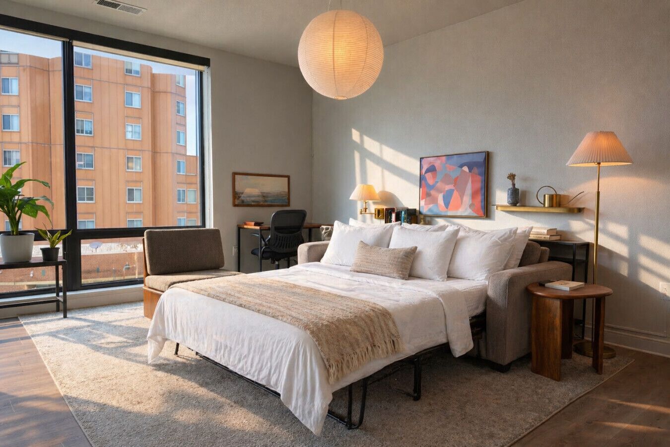 1 bedroom, desk, iron/ironing board, WiFi