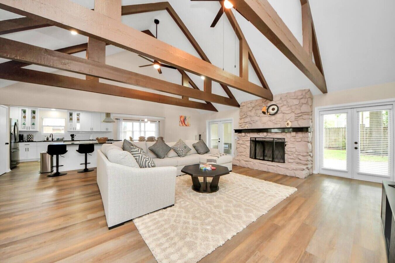 TV, fireplace, ping pong