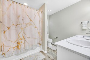 Shower, hair dryer, towels, soap - The Hills in Lorson Ranch (Colorado Springs)