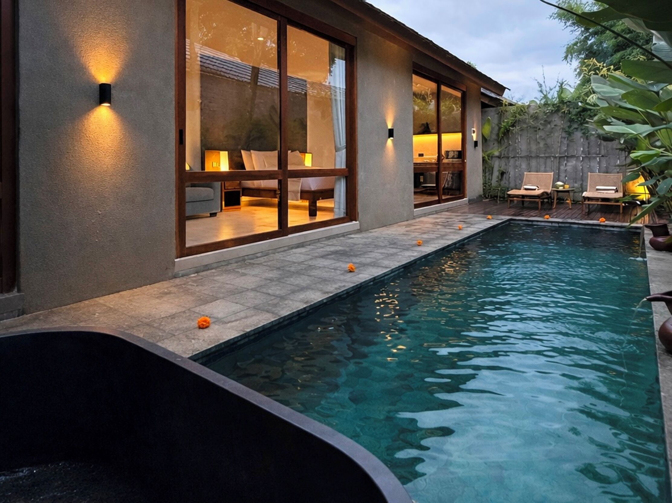 One Bedroom Private Pool Villa with Bathtub | Vista do quarto