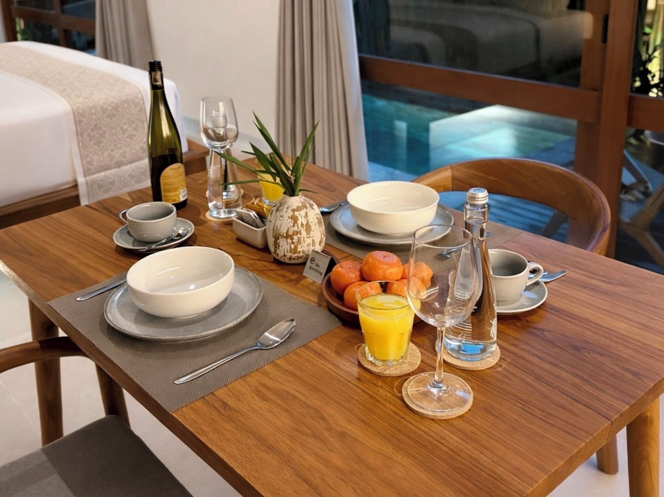 One Bedroom Private Pool Villa with Bathtub | Desk, free WiFi, bed sheets