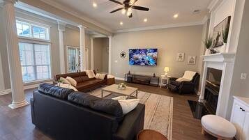 Smart TV, foosball, computer monitors