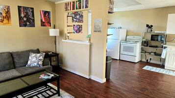 Smart TV, DVD player, books