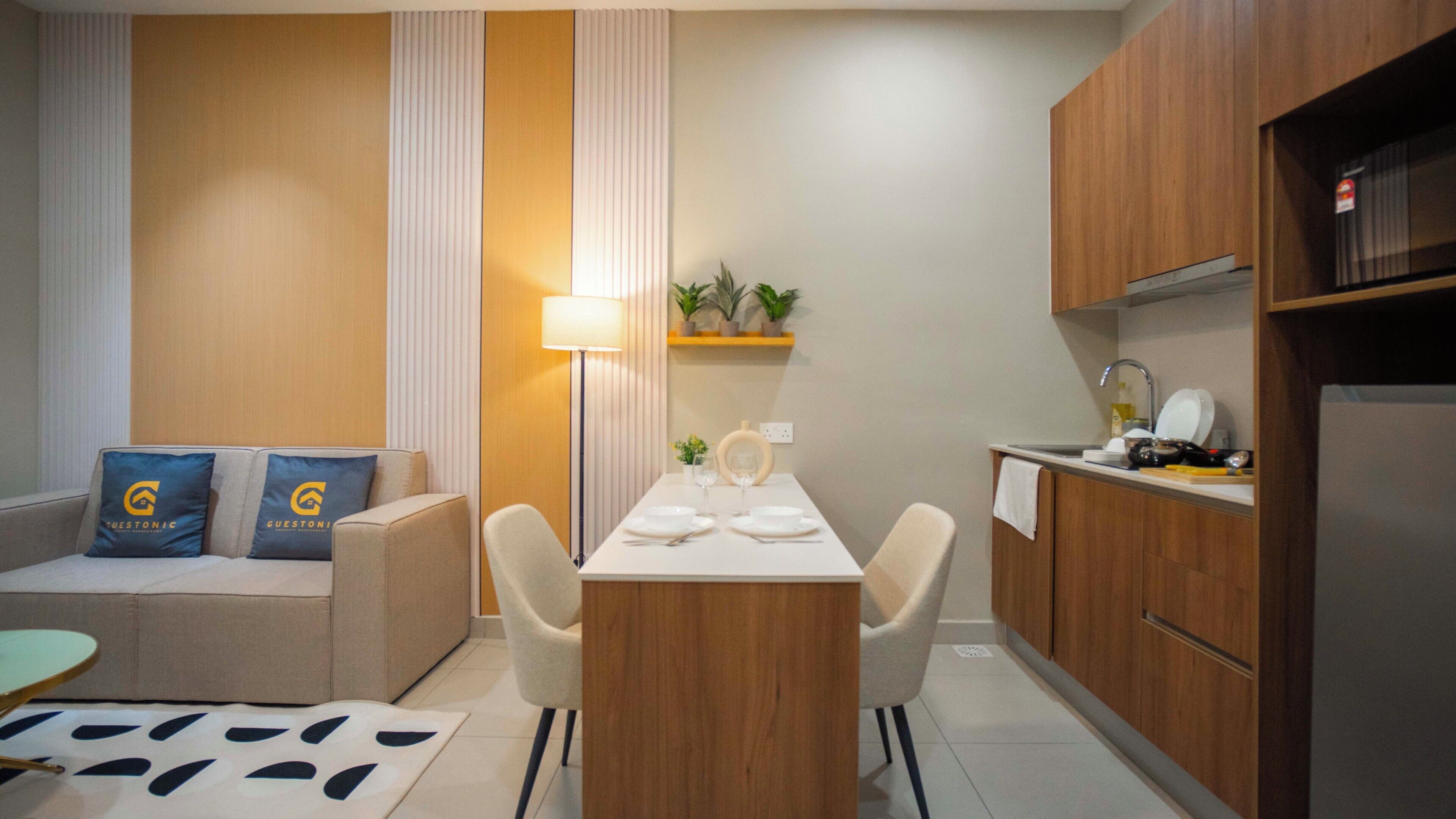 Deluxe Apartment, 1 Bedroom | Living area | 32-inch LCD TV with digital channels