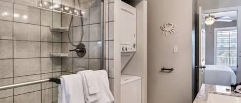 Towels, soap, toilet paper