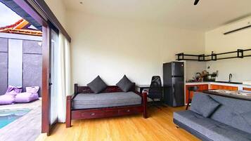 Villa exclusiva, 2 habitaciones | Área de sala de estar