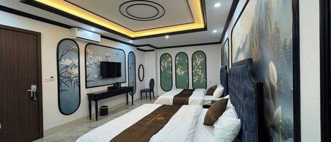 Premium bedding, memory-foam beds, minibar, individually decorated