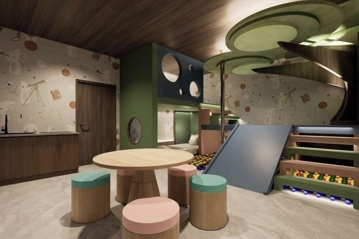 Familie studio suite, uitzicht op de binnenplaats | Kindergedeelte