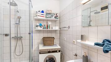 Shower, hair dryer