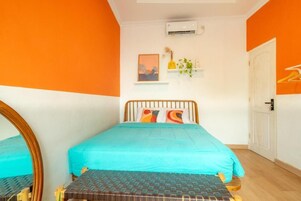 Blackout drapes, iron/ironing board