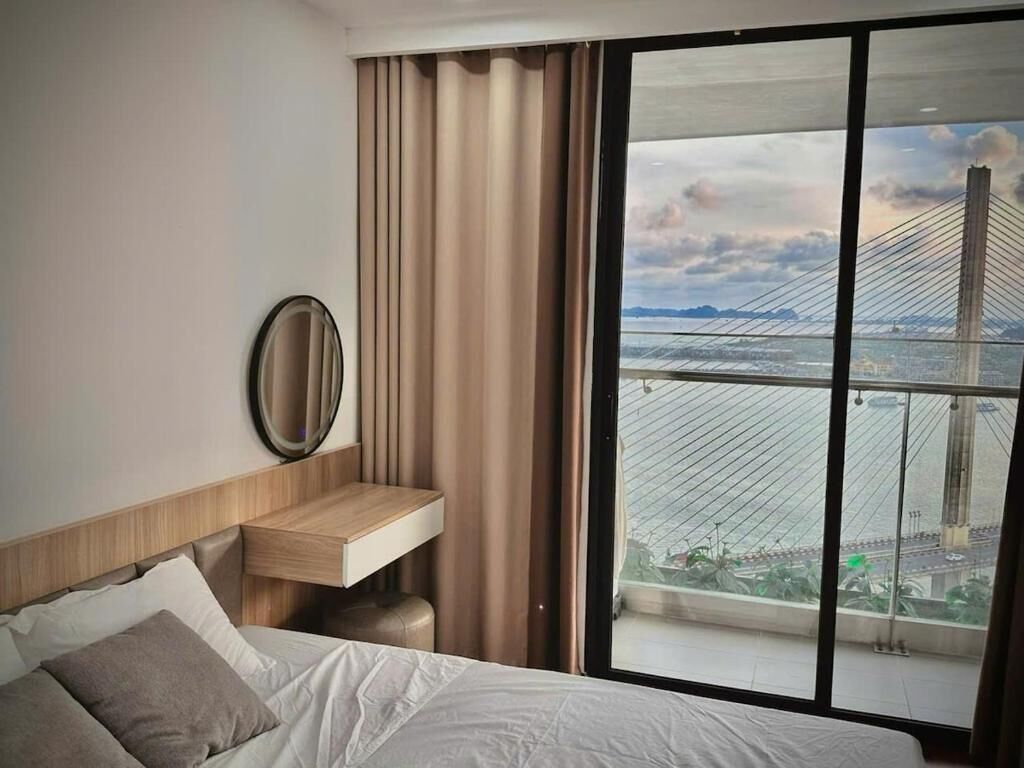 Apartamento, sacada, vista para o mar