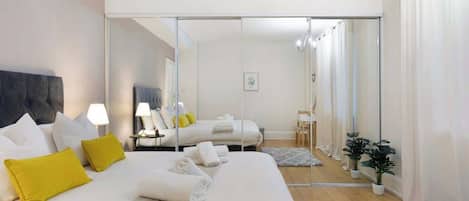 Desk, iron/ironing board, travel crib, WiFi