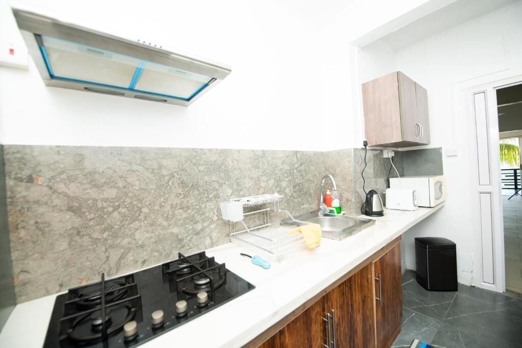 Habitación Deluxe doble, balcón, vistas al mar | Cocina privada