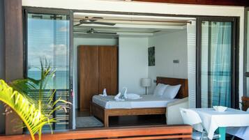 Double Room, Beach View | In-room safe, blackout drapes, iron/ironing board, free WiFi