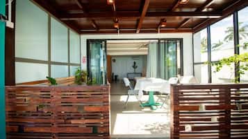 Double Room, Beach View | Outdoor dining
