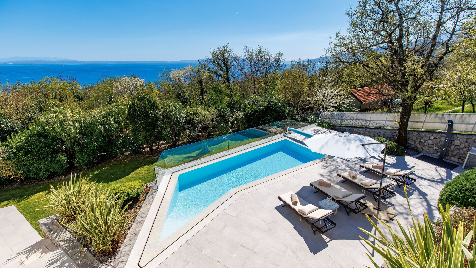 A heated pool