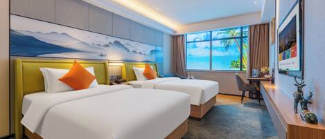Comfort Double or Twin Room | Desk, laptop workspace, blackout drapes, iron/ironing board